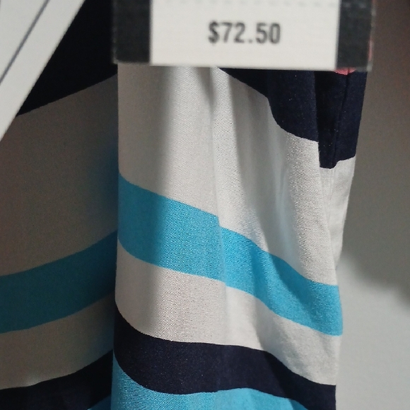 crown & ivy Curvy Off-Shoulder Striped Blouse - Blue, Pink, Black, Sz 3X New - Picture 8 of 14